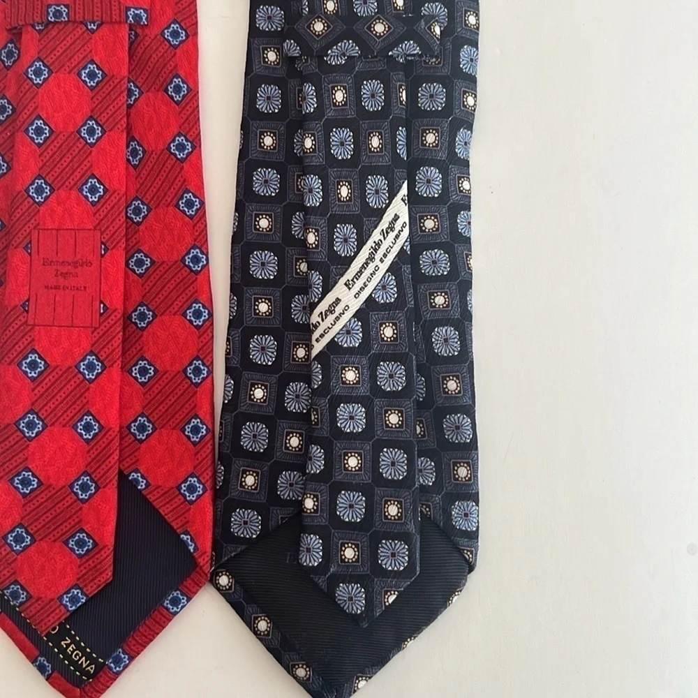 Ermenegildo Zegna Set of 2 100% Silk Ties